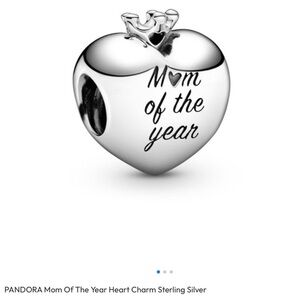 Pandora Silver Heart Charm with Engraving